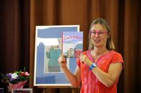 Eliza Piotrowska i „Ciocia Jadzia” w Bibliotece Publicznej w Wyrzysku