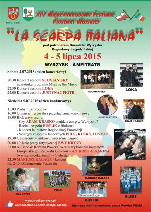 XIV Międzynarodowy Festiwal Piosenki Włoskiej "La Scarpa Italiana".