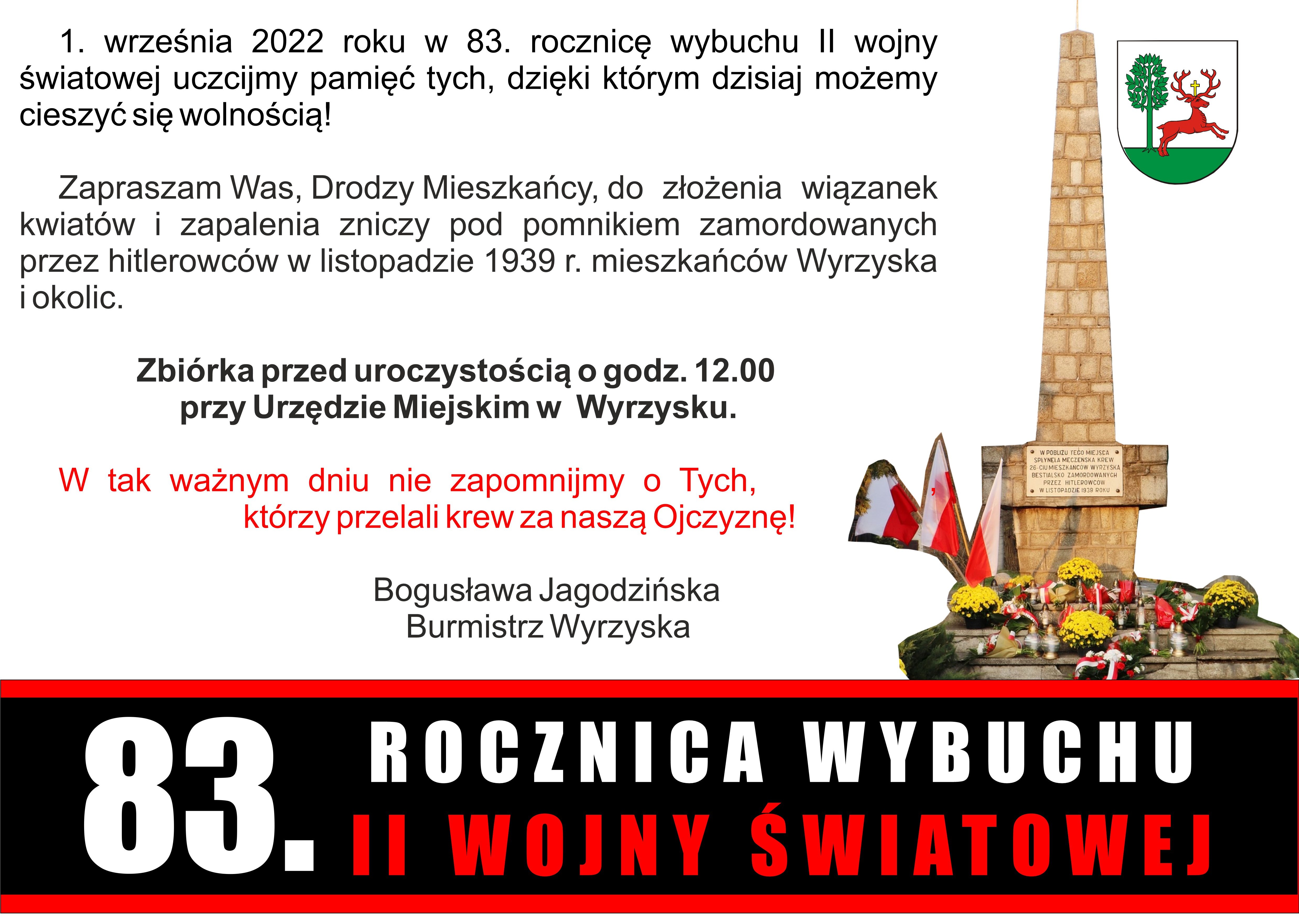 83. rocznica wybuchu II wojny światowej