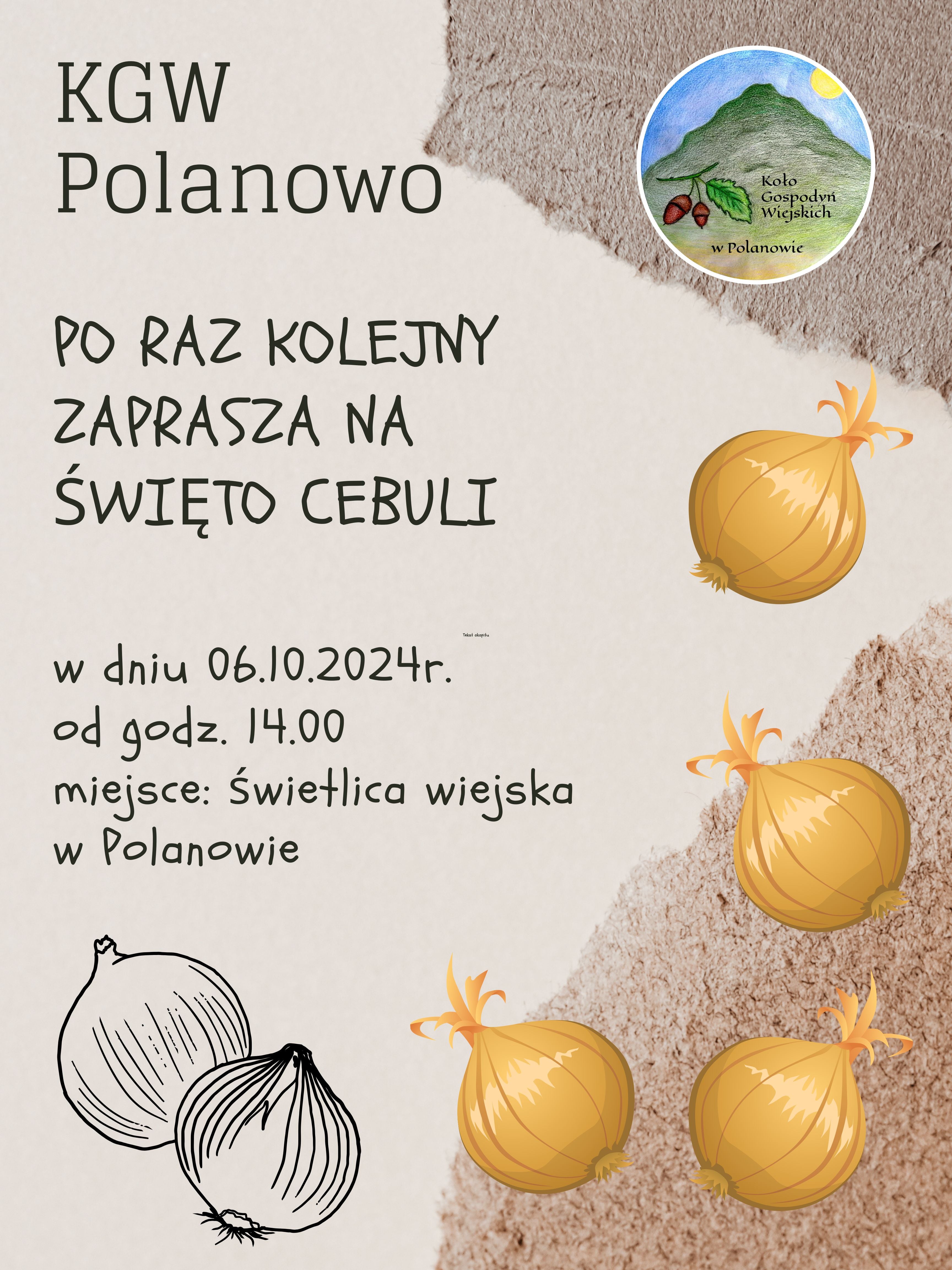 KGW Polanowo zaprasza na Święto Cebuli!